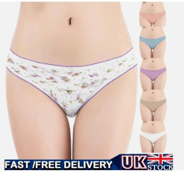 3, 6 Pack Girls Briefs 100% Cotton Knicker Childrens Underwear Size 2-13 Years