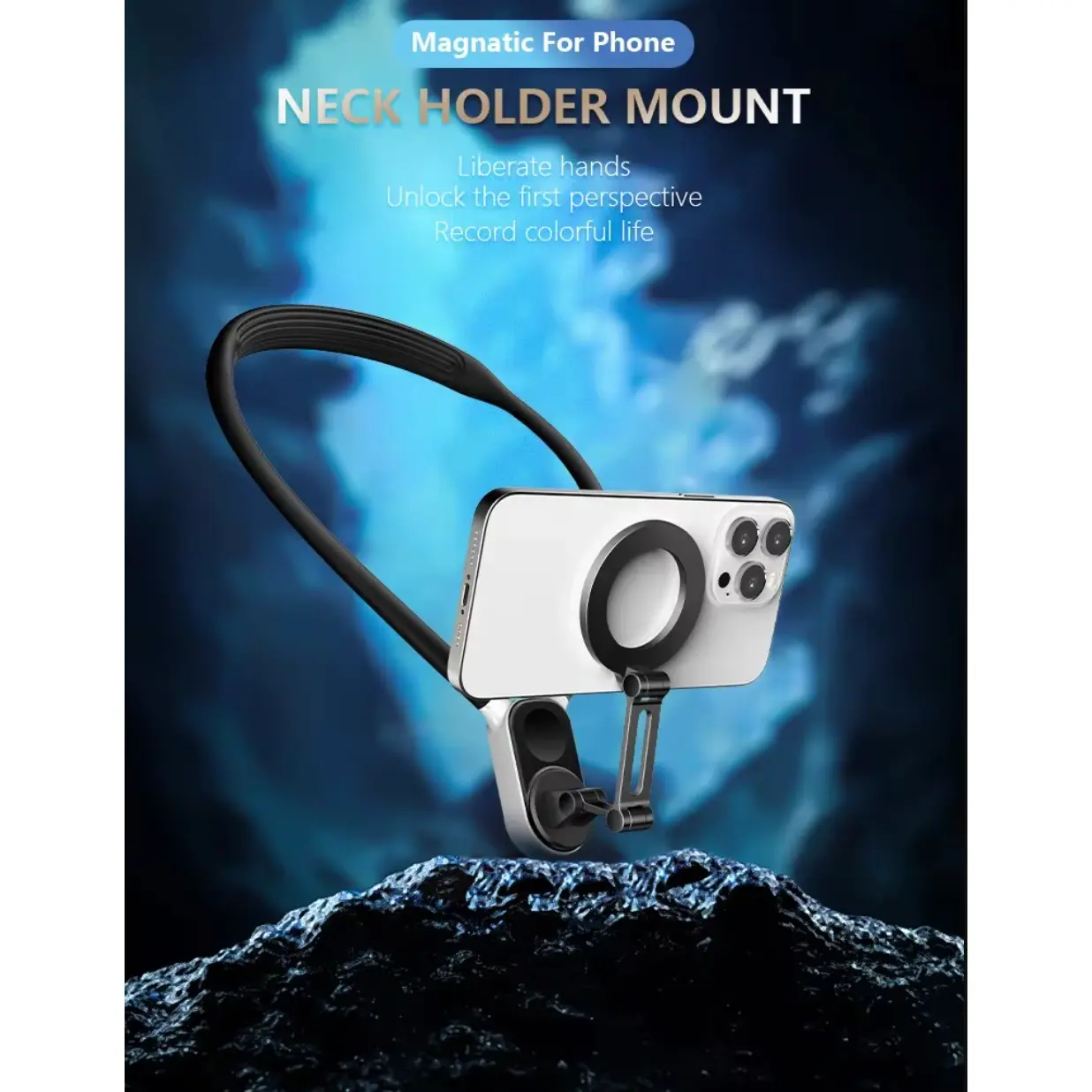 Magnetic Suction Neck Hold Mount for GoPro and Phone!