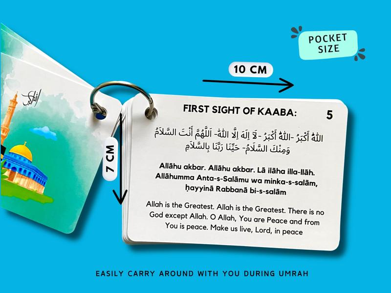 Product Introduction of Umrah Dua Flash Cards, Step by Step Duas for a Complete and Valid Umrah, Umrah Made Easy 7