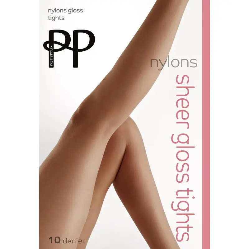 Nylons 10 Denier Gloss Tights - Barely Black Fit Womenswear 0