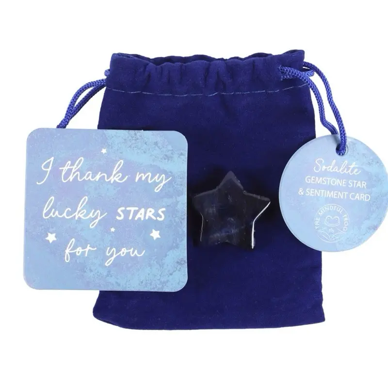 LUCKY STARS LUCKY SODALITE CRYSTAL STAR IN A BAG