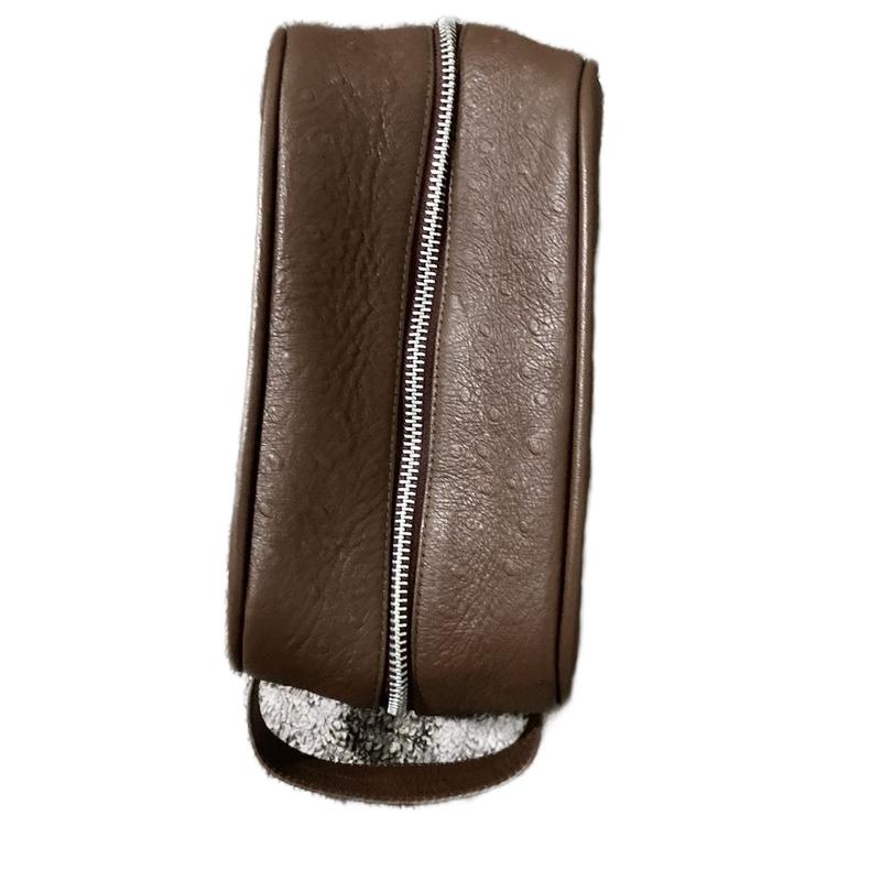 Pure Leather Unisex Pouch for Men and Women made with ostrich leather 1