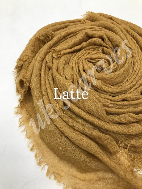 CRIMP CRINKLE HIJABS Scarf Ladies Plain Maxi Headscarf Crimp Scarves Shawl Ruffle 4