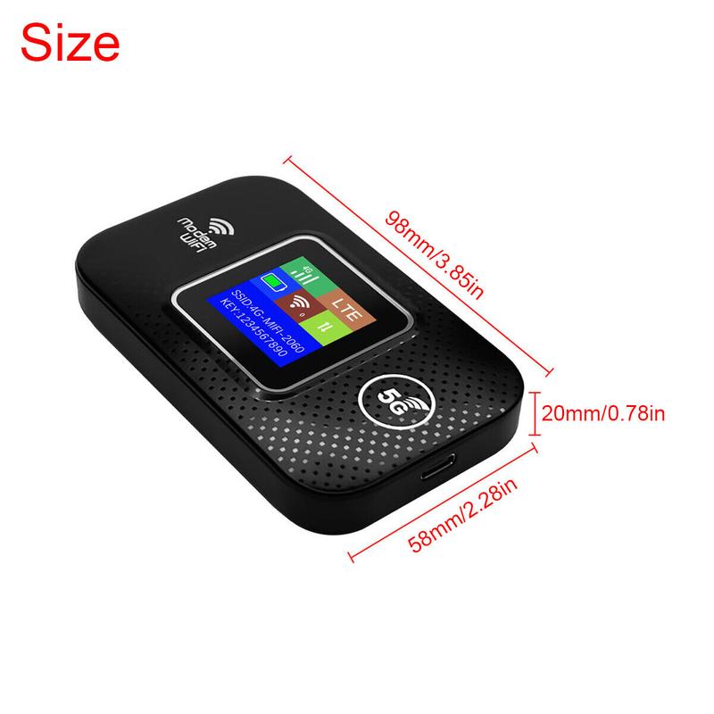 Product Introduction of Unlocked 4G LTE LCD Portable Mobile Broadband Wireless WiFi Router MiFi Hotspot 18