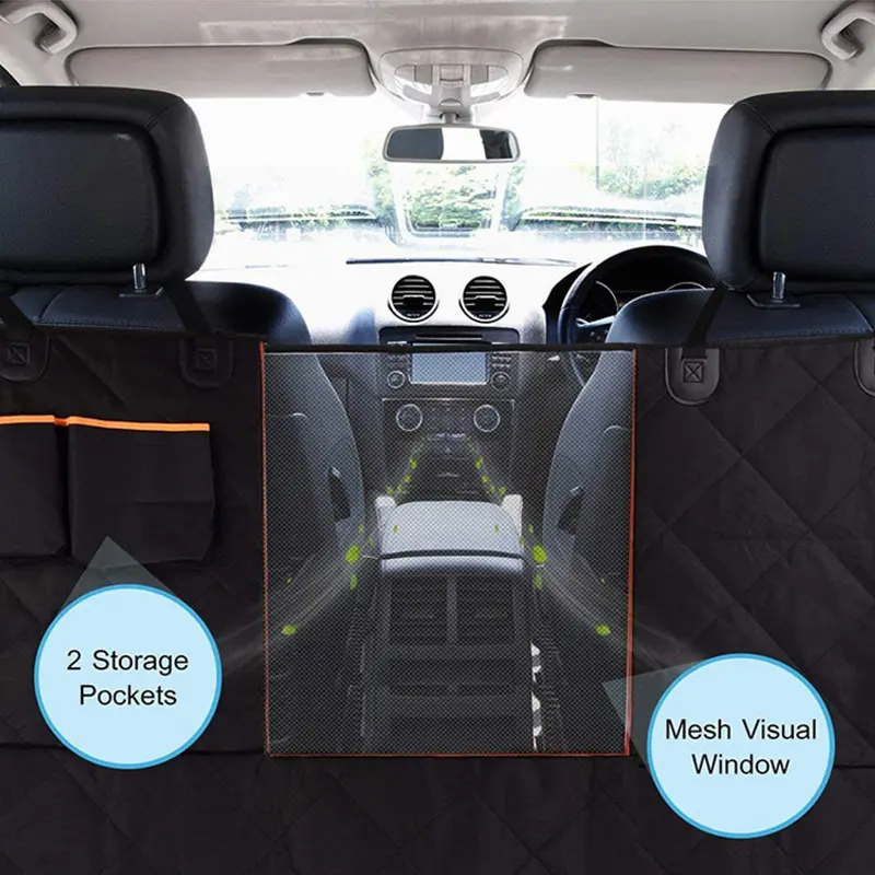 Heavy Duty 600D Waterproof Pet Car Seat Cover Dog Mat Rear Back Seat Hammock UK 6
