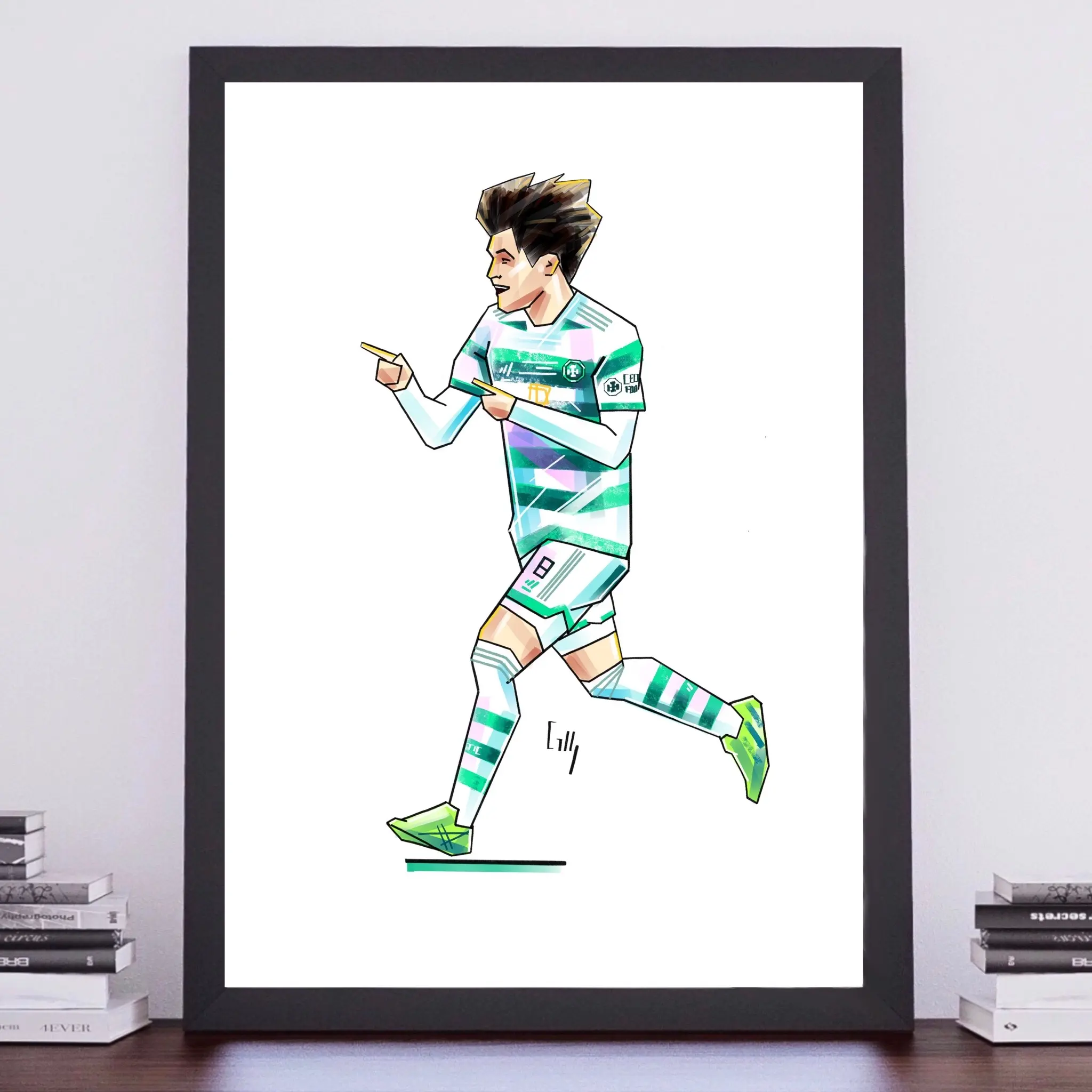 A4 Art Print - Kyogo Sinks Rangers In The Derby