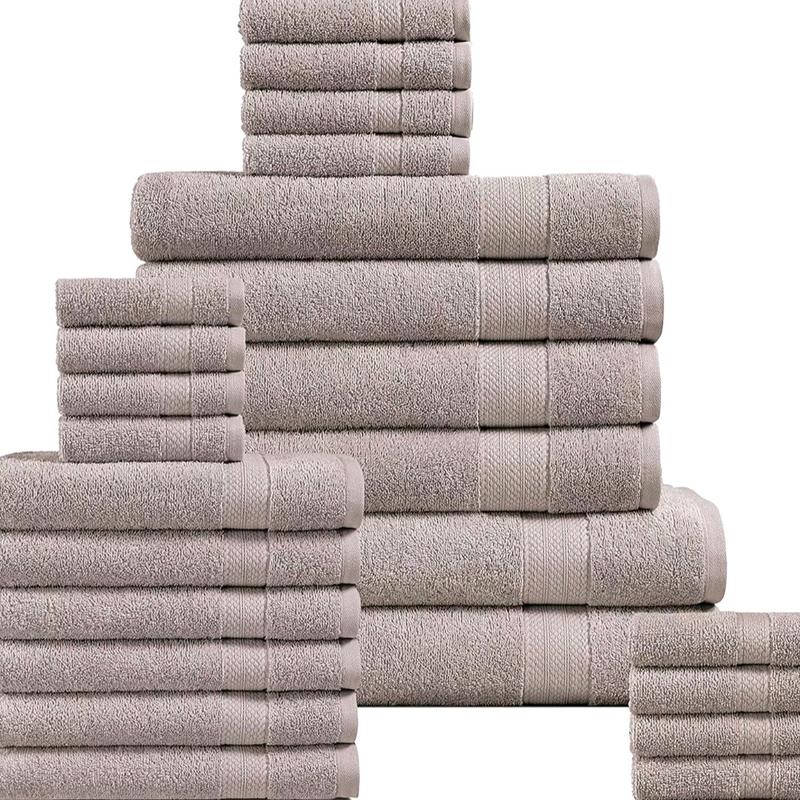 10 piece luxury towels,2 bath towels,(70x140cm)4 hand towels,(40x66cm) 4 face towel,(30x30cm) 500 gsm Set 4