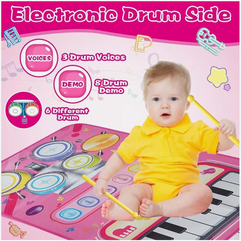 Musical Mat Toys for 3 Year Old Girls Educational Music Toy Music Dance Keyboard 3