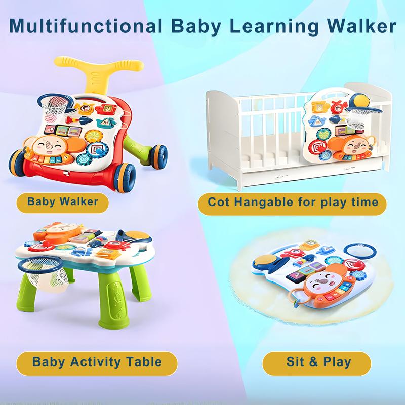 2-in-1 Baby walker and Baby interactive entertainment game table 4