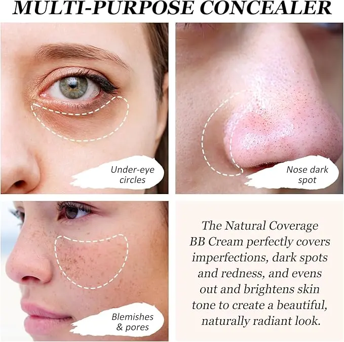 Air Cushion BB Cream, Lightweight Moisturizing Foundation Face Makeup, Natural Matte Concealer for Dewy Finish - Cosmetic, Moisturize 4