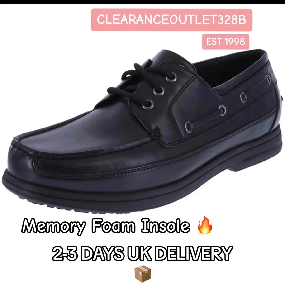 MENS SLIP/OIL RESISTANT BOAT SHOES  MEMORY FOAM DECK MOCCASIN DRIVING Comfort Lace Walking Shoes