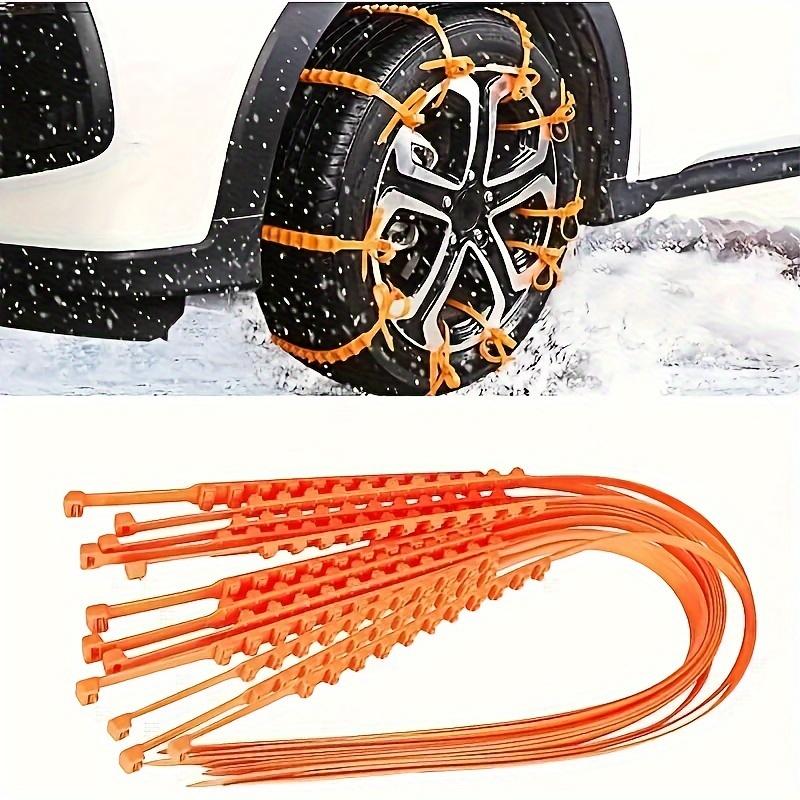 20pcs Premium Reusable Snow Tire Chains - Durable Anti-Slip Cable Design for Enhanced Traction, Easy Installation, and Safe Emergency Driving on Ice and Snowy Roads for Cars, Trucks, and SUVs 0