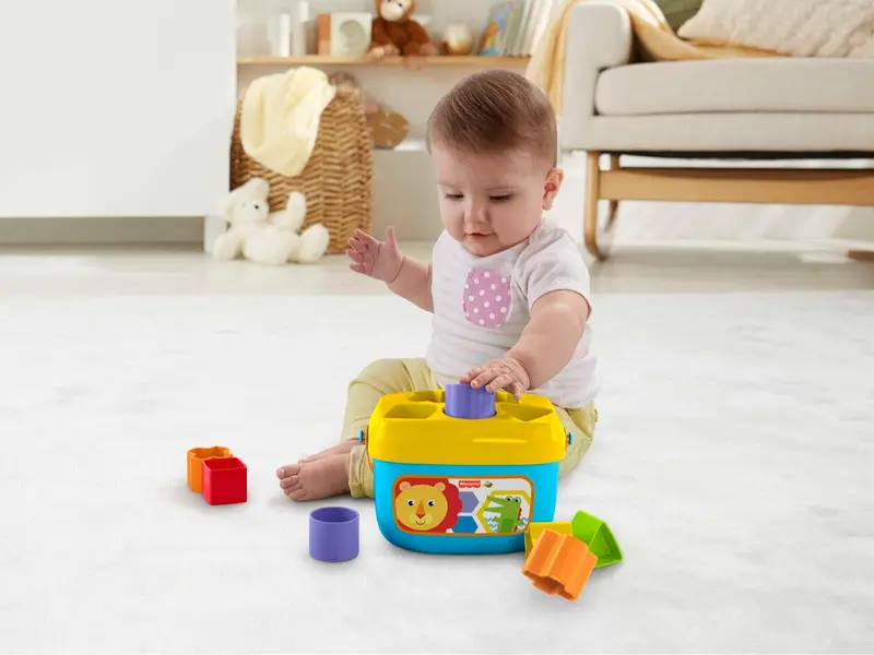 Fisher-Price Stacking Toy Baby’s First Blocks Set of 10 Shapes for Sorting Play for Infants Ages 6+ Months, FFC84 3