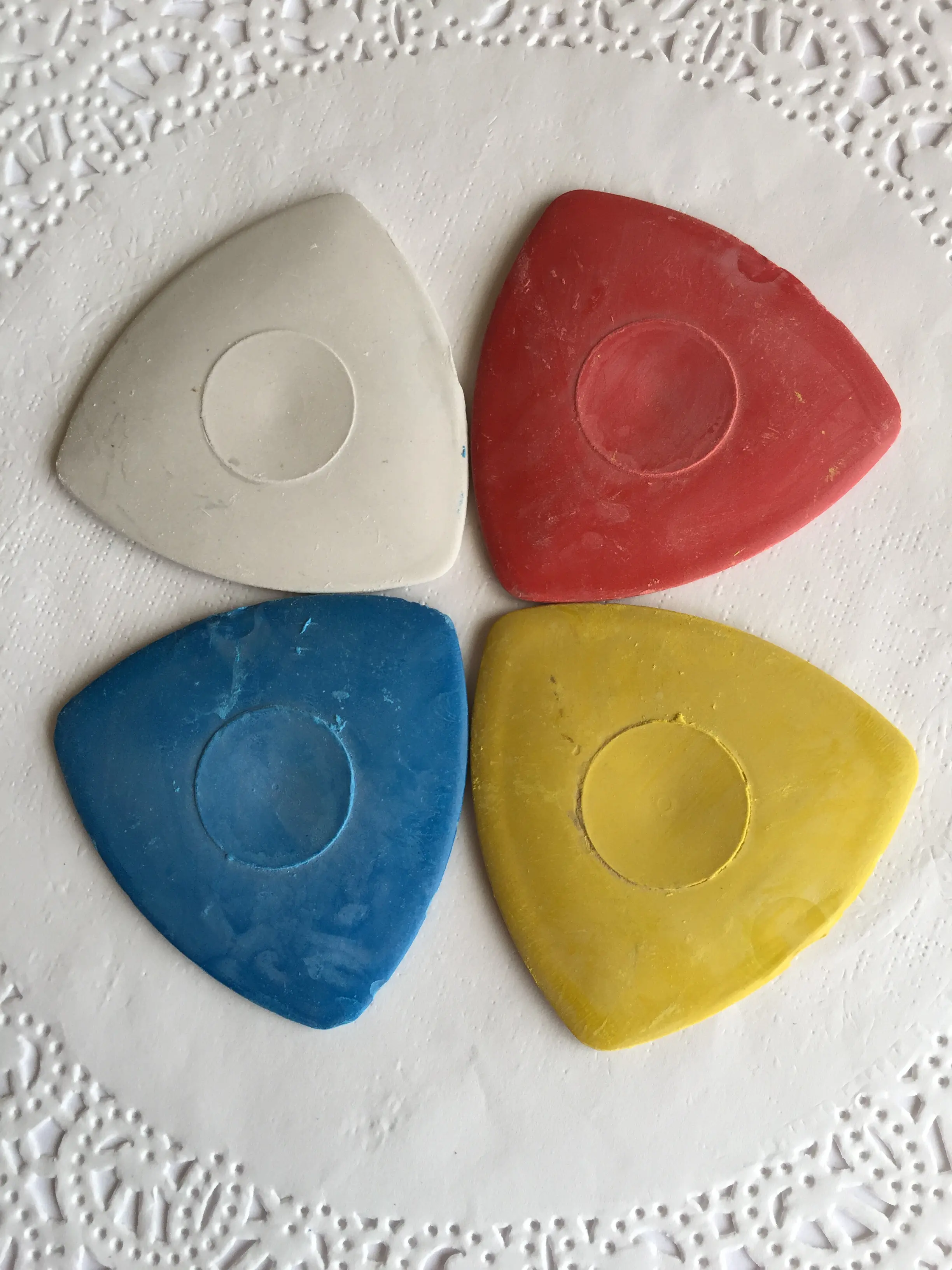 4 pcs Tailors Chalk Butterfly Dressmaker Seamstress White Pink Yellow Blue Sewing Craft Shoes Bag Making