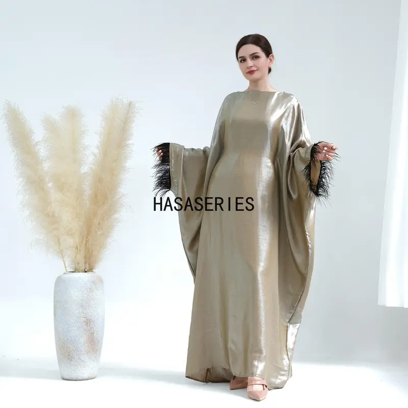 HASASERIES HS0706 Opulent Fringed Kaftan Gala 0