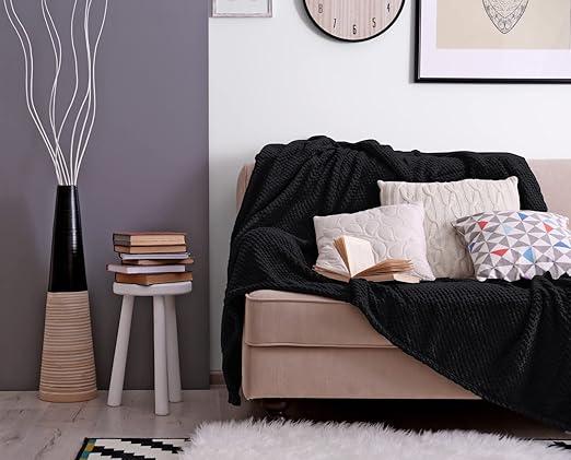 Bear & Panda Waffle Flannel Fleece Mink Throw - Sofa /Bedspread/ travel Blankets 7