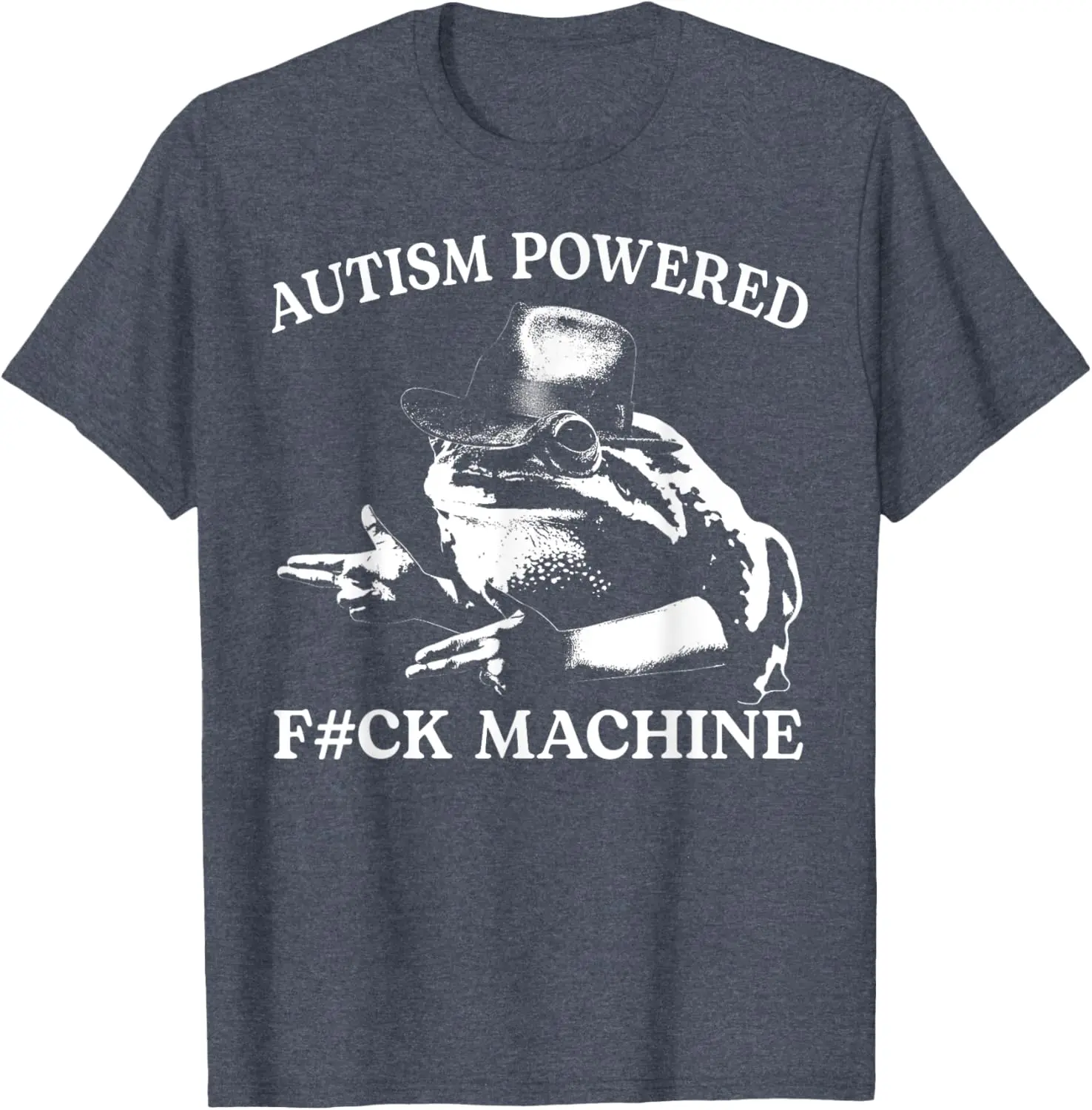 Autism Champions Autism Powered F#ck Machine Funny Meme Frog Autistic Retro T-shirt UKY17025120
