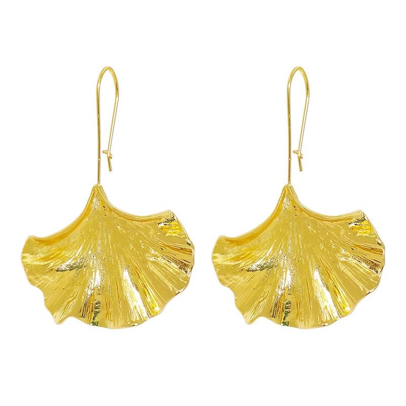 Drop Fan Gold Leaf Earrings earings 3