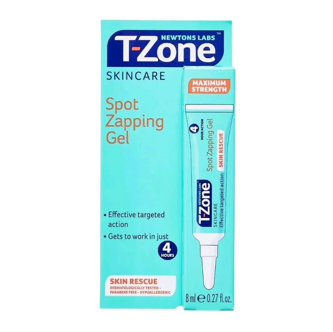 T-Zone Spot Zapping Gel 8ml Acne Skincare Tea Tree Antibacterial Salicylic Salicylic Acid Skin Repair Cleanser