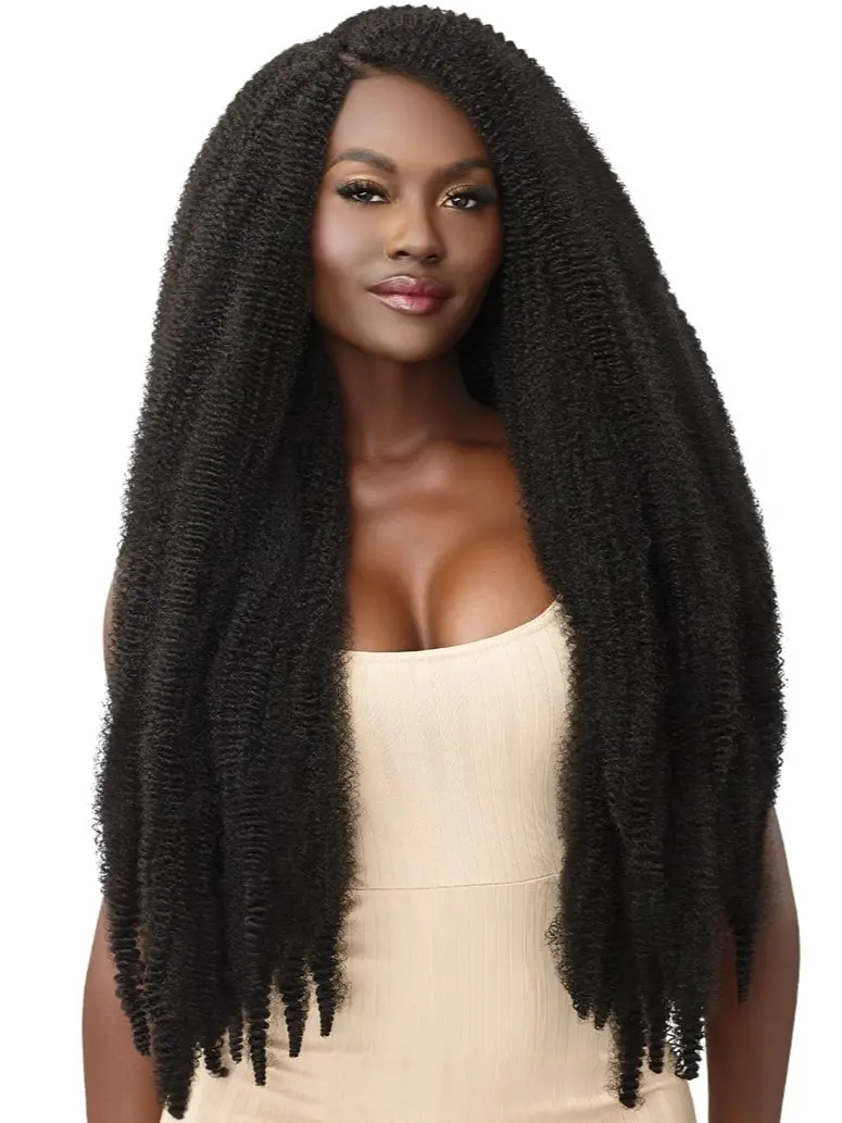 24" 3X Realsitic Outre Twisted Up Springy Afro Twist Curly, Pre-fluffed, Pre-separated, Minimal Tangle Locs, Twists Hair - Synthetic Braiding & Crochet Hair Extensions