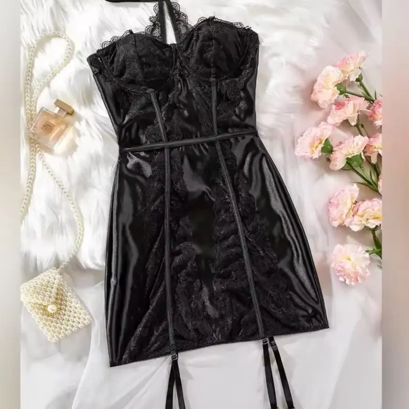 Lingeriedoll. Adjustable Straps Corset Dress for Women - Black, Perfect for Parties and Clubbing, dress up, wifey. Casual wear