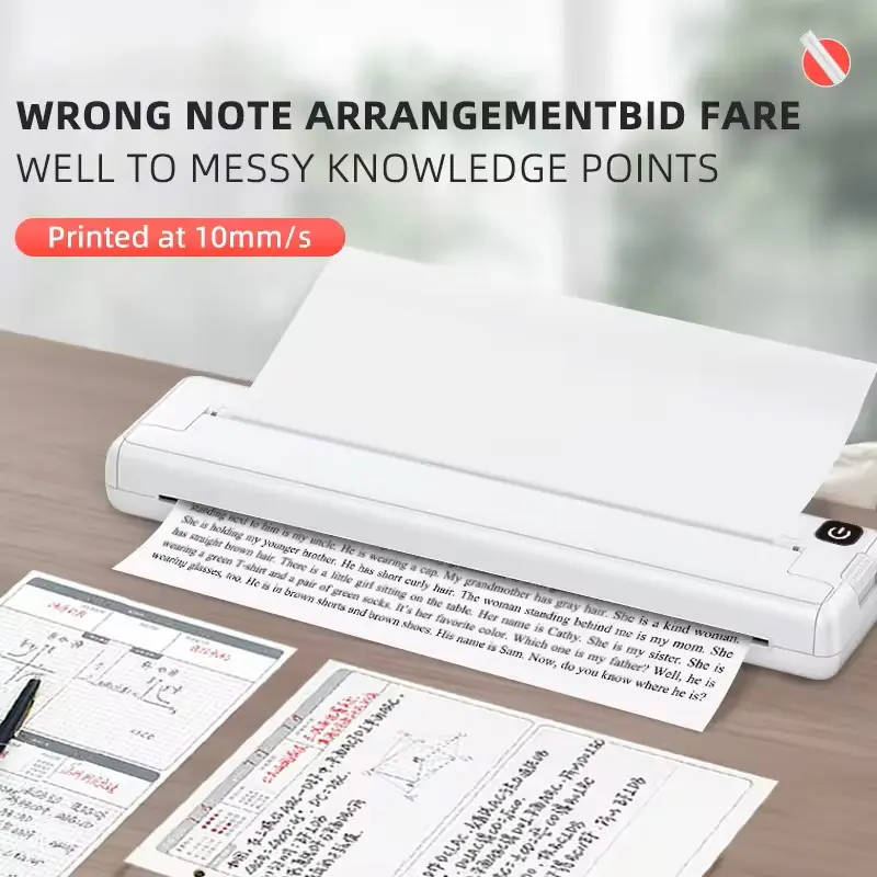 A4 Thermal Printer. Inkless and wireless Printer. with One Click Printing 1