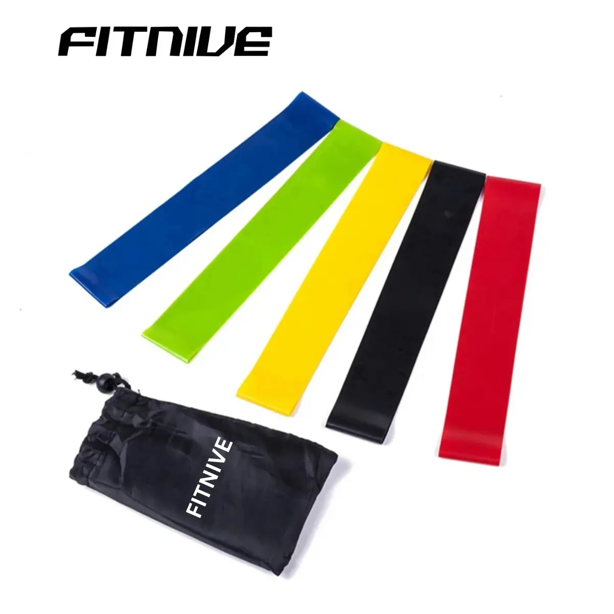 (UK Seller) Fitnive 5pcs Resistance Bands Set, Elastic Exercises Band, Fitness Bands For Stomach,, Home Gym Shoulders Workout Exercise Bands Ultra Strength Training