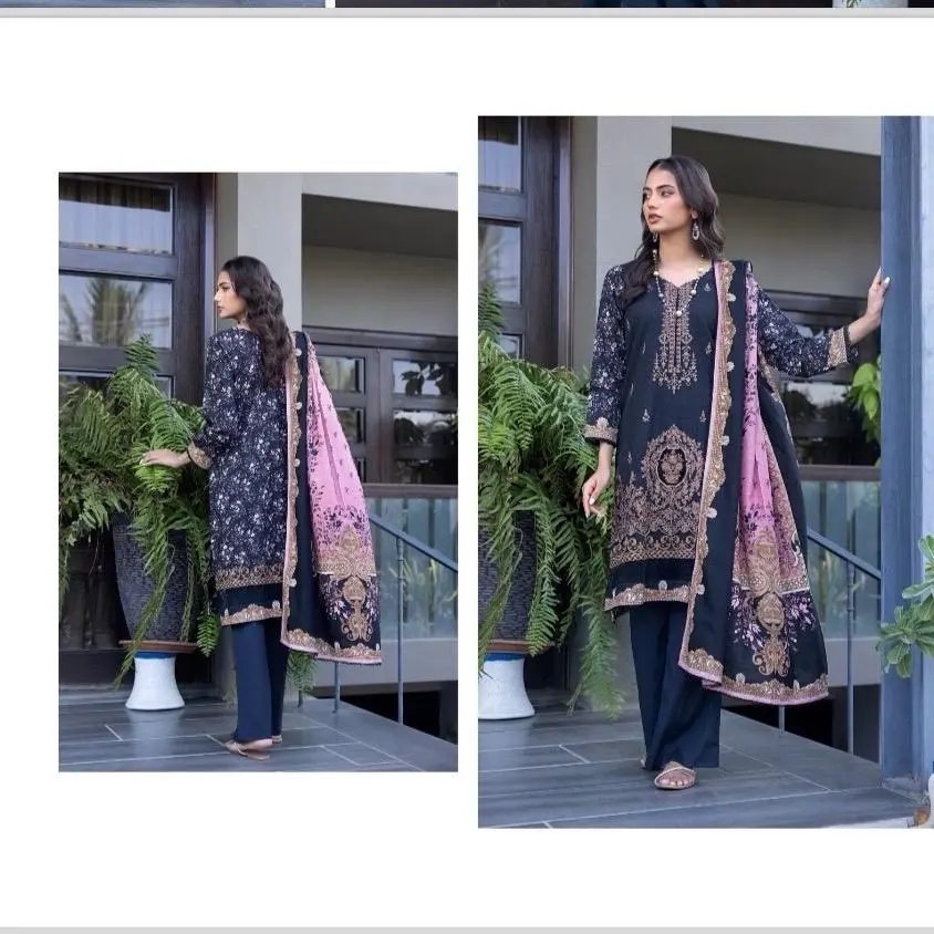 Regalia Women's Embroidered Khaddar Dress Set - Casual Style - Womenswear