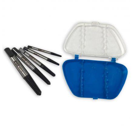 Autojack 5 Piece PCE Damaged Screw Bolt Extractor Set - Screw Extractor Drill Bit Set - Stripped Screw Stud Bolt Remover Tool 3