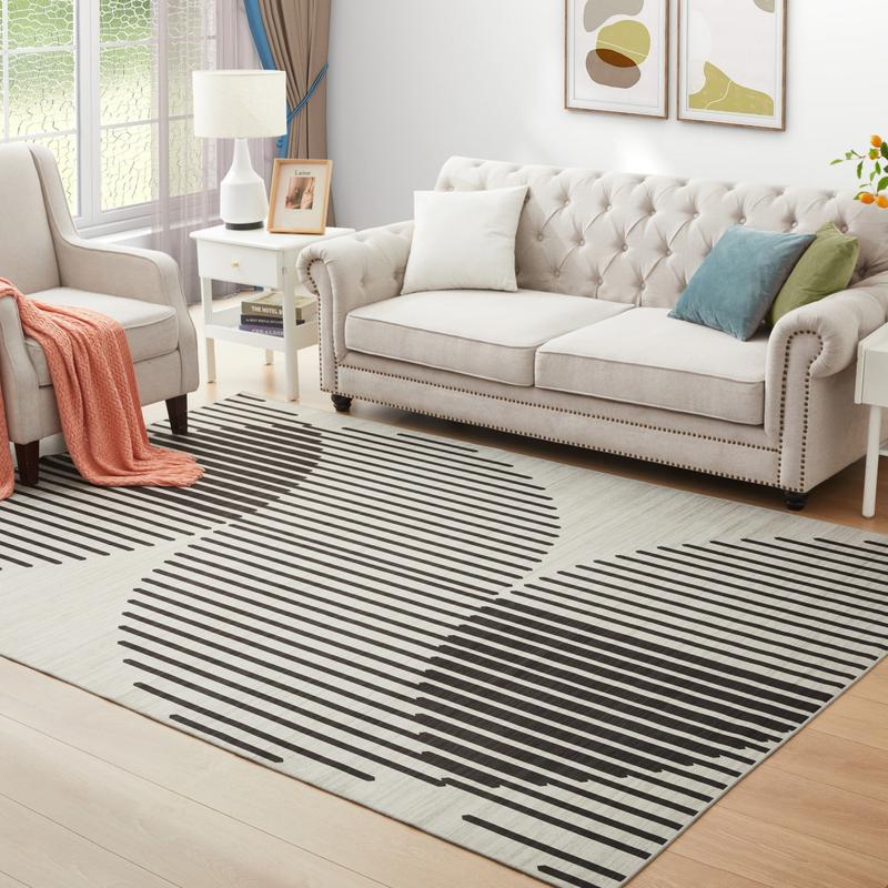 Modern Area Printed Rugs JETT for Living Room, Bedroom, Hallway | Non-Slip, Durable, Soft Floor Rugs 0