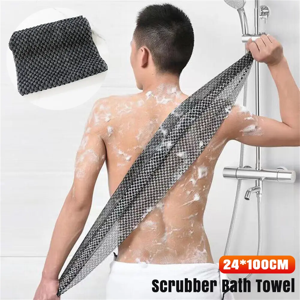 1-2x Body Cleaning Back Scrubber Exfoliating Bath Towel Washcloth Shower Scrubber