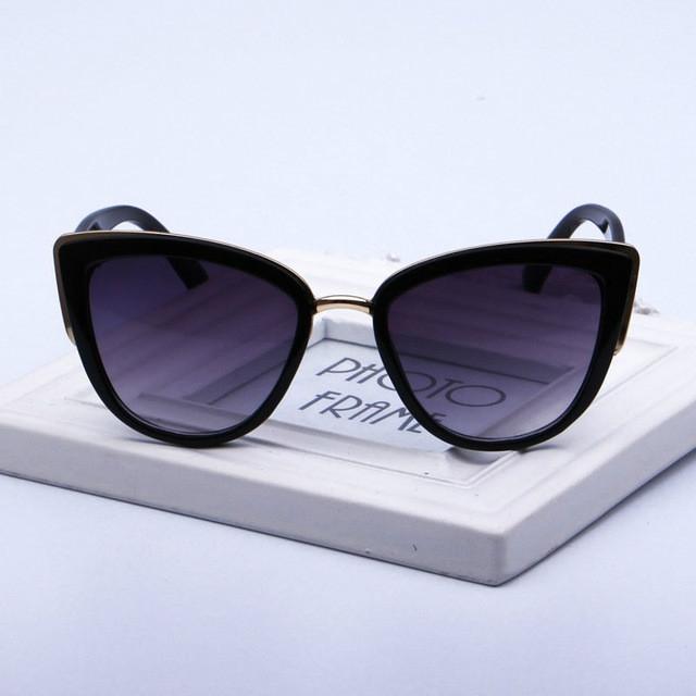 Female Luxury Brand Retro Cat Eye UV400 Gradient Sunglasses for Women 3