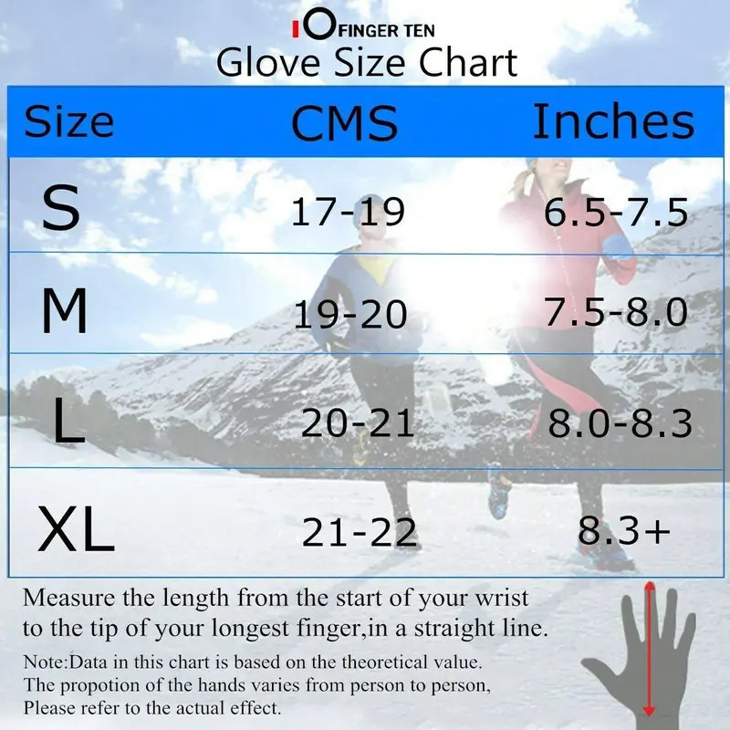 Winter Cycling Gloves For Men Women Warm Anti Slip Touchscreen,Running Gloves Full Finger Waterproof Thermal For Cold Weather Driving Hiking Camping Skiing Sports 5