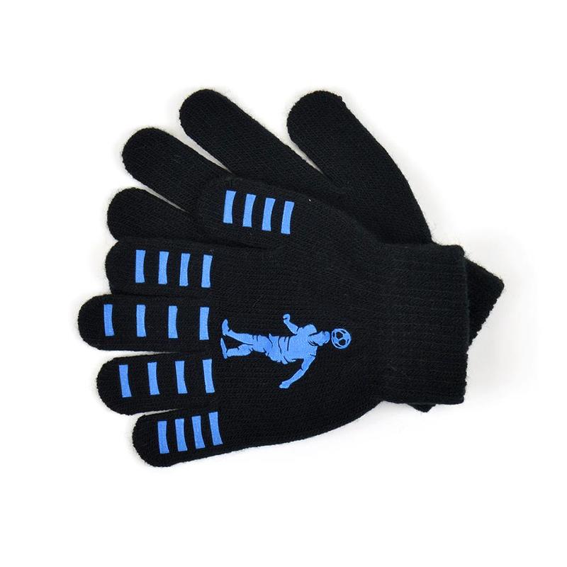 A2Z 4 Kids Boys 3 Pack Gloves Thermal Magic Winter Warm Knitted Mitten Full Finger Stretchy Walking Riding Gloves Grip With Animal Camo Football Grippers One Size Fit Suitable For Age 5-13 Year 3