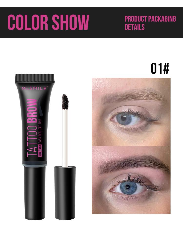 Product Introduction of Peel Off Eyebrow Gel Long Lasting Waterproof Anti-sweat High Quality Easy Peel-off Non Smudged Three Color Eyebrow Cosmetics New 8