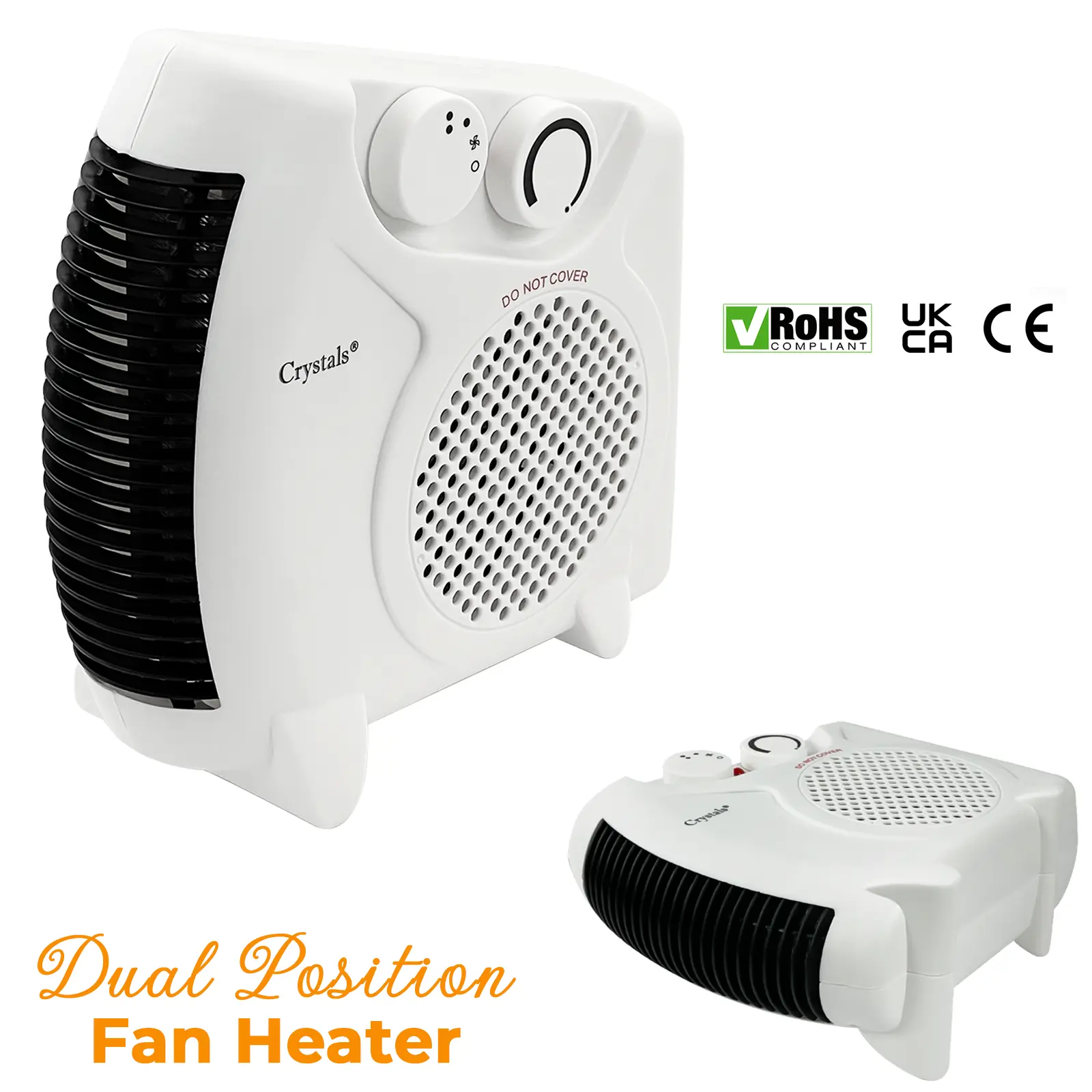 2 in 1 Fan Heater 2KW 2000W Small Portable Electric Hot Warm Air Upright Flatbed for Home and Office Use electric  fan