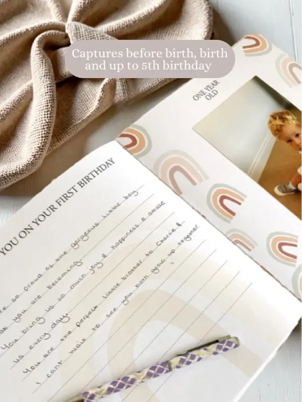 Luxury Baby Memory Book - Baby Shower Gift/Baby Journal for Newborn Baby Boy/Girl - Photo, Decor 4
