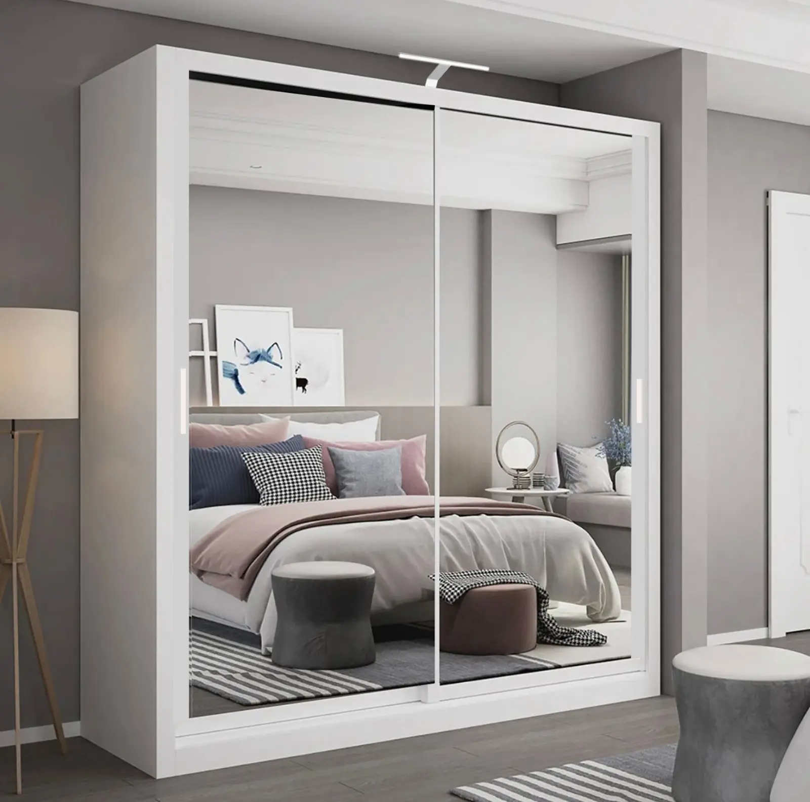 FHI-DUBAI sliding door full mirror wardrobe