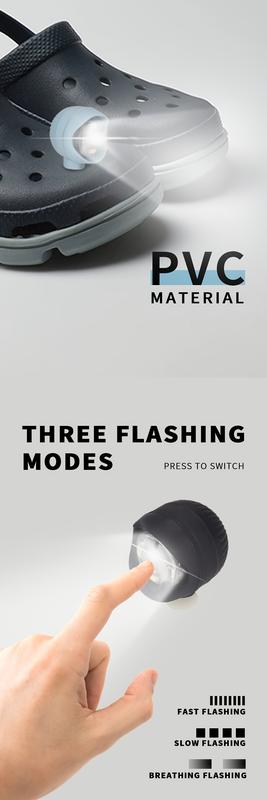 Product Introduction of 2Pcs Multifunctional LED Shoe Lights: Enhance Night Visibility & Safety, Ideal for Walking, Cycling, Festive Charms - Durable PVC Material 6