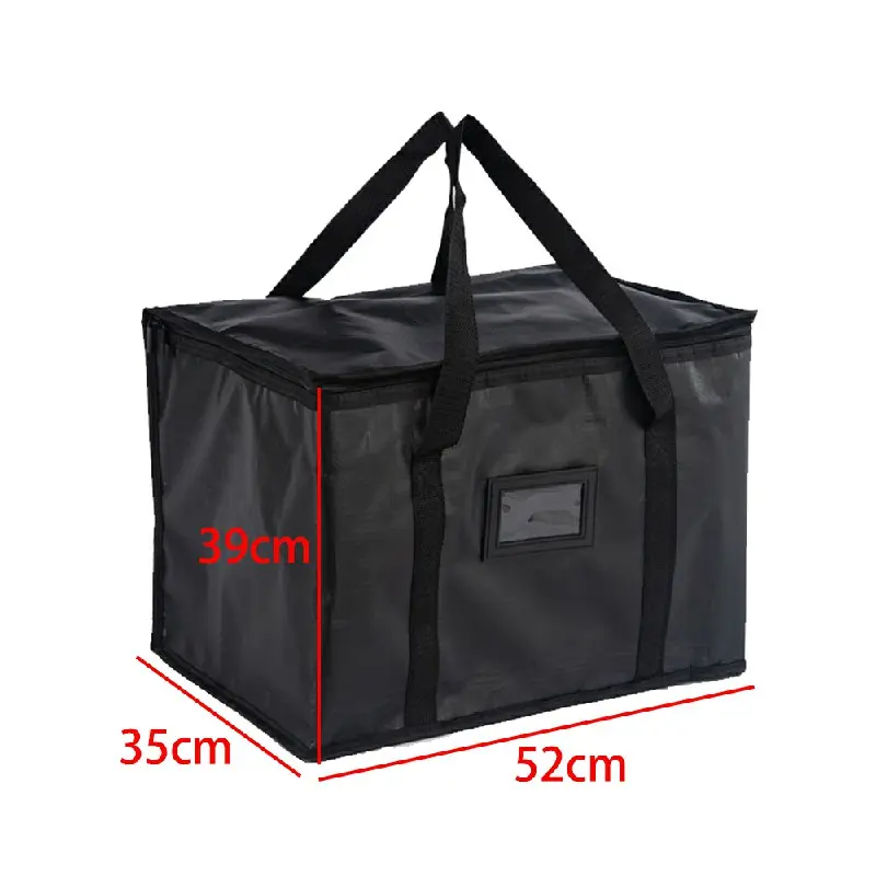 "70L Insulated Food Delivery Bag - Large Thermal Cooler carry Bag for Groceries, Pizza, Takeaway, and Picnic Use, Keeps Food Warm or Cold-Black" 7