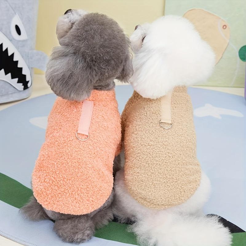 Product Introduction of Cozy Fleece Dog Sweater for Small Breeds - Soft Plush Pet Coat, Non-Waterproof, Machine Washable - Perfect for Winter & Fall 1