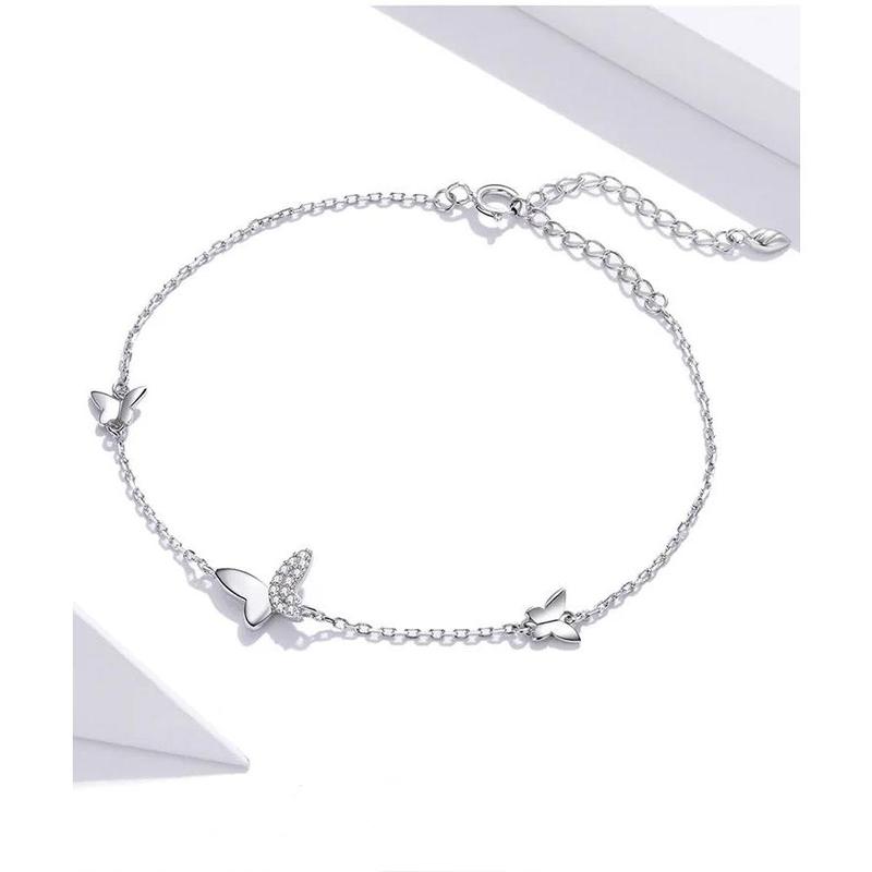 925 Sterling Silver Flying Butterfly Bracelet 5