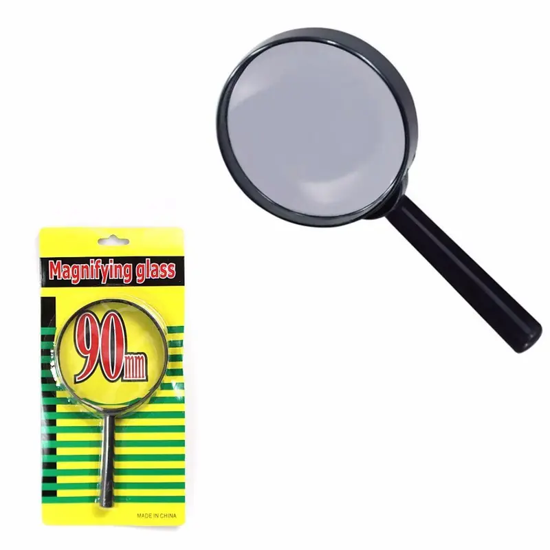 Multi Purpose Handheld  Magnifying Glass 90mm Black Frame 0605 (Parcel Rate) 0
