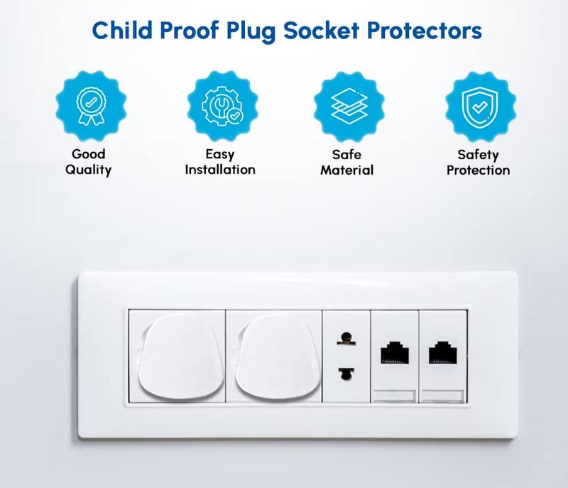 Socket Covers Set of 10 Child Proof Guard Electric Protectors Kids socket tower charger extensioncord powerstrip hager electrical sockets 6