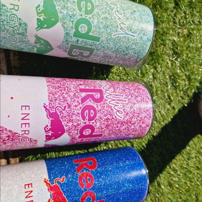 personalised red bull 20oz tumbler with straw custom tumblers 2