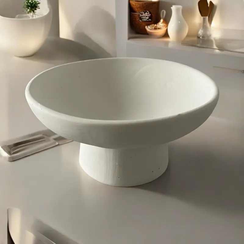 Handmade Contemporary Storage Candle Popery Holder Bowl Decor Jesmonite Round Ornament 6