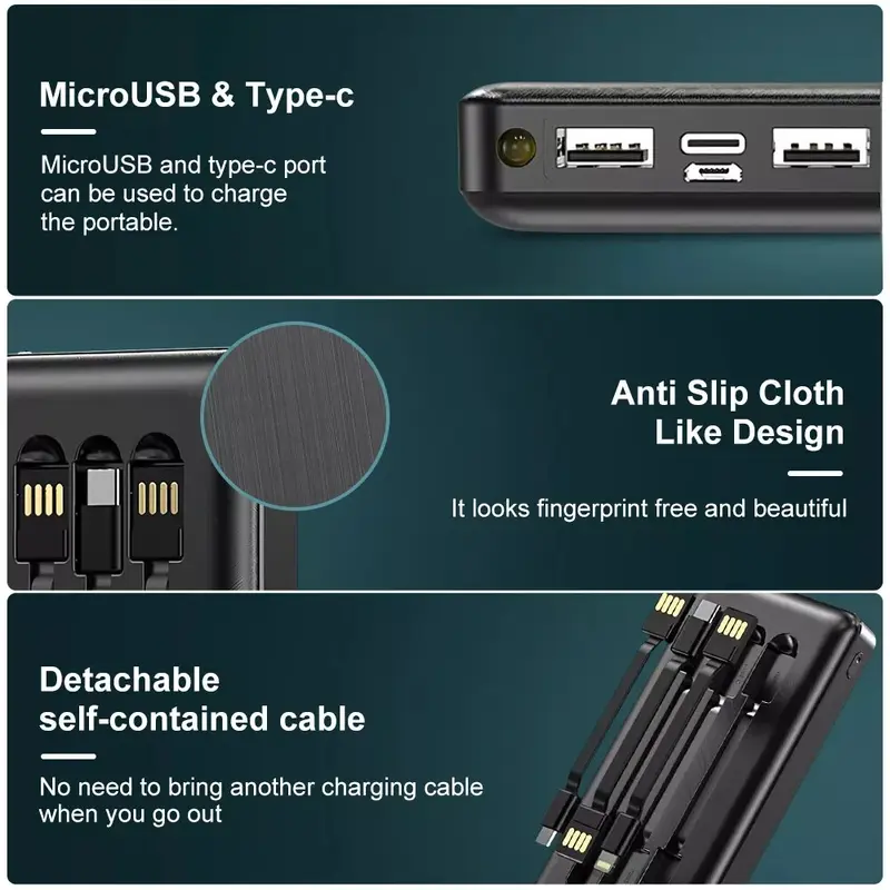 90000000mah Power Bank USB-C Pack Backup Battery Fast Charger For Mobile Phone 2