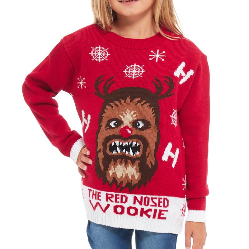 Kids Christmas Jumper | Festive Sci-Fi Red Furry Character Xmas Sweater | Knitted Holiday Sweater with Space Character Design | Cosy Winter Christmas Jumper | Perfect for Holiday Parties | Unisex Holiday Outfit | Christmas Gift Idea Size 2-3 to 13-14 3