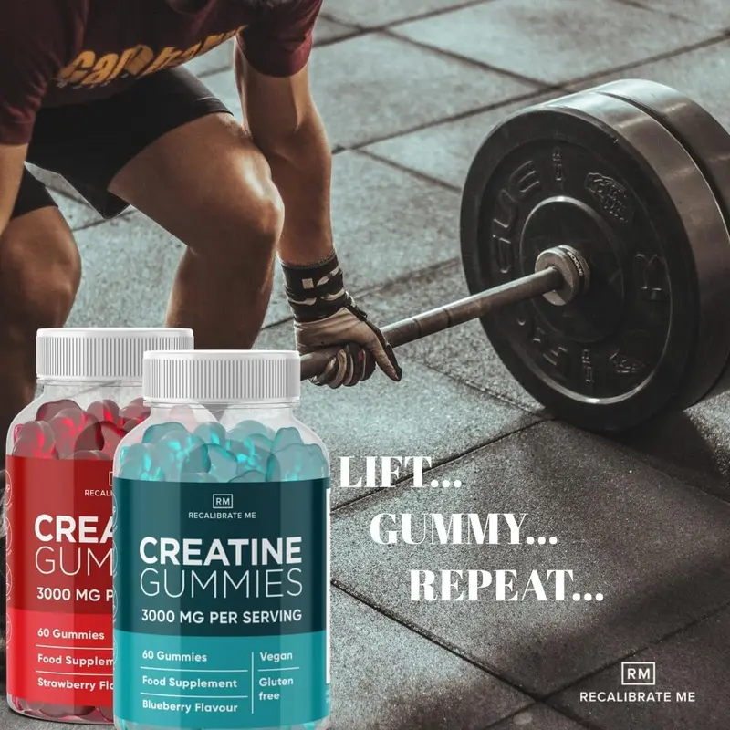 Creatine Gummies 3000mg (Strawberry Flavour) -  Creatine Monohydrate Fitness Supplement 7