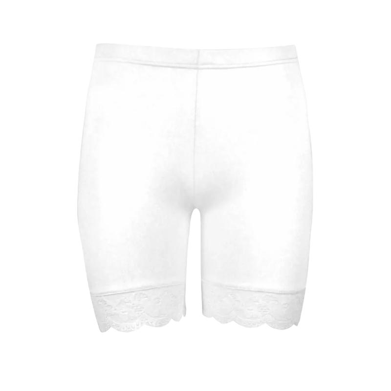Women's Active Wear Gym Tights Yoga Hot Pants Fitness Lace Trim Cycling Shorts 2